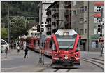 R1444 mit ABe 8/12 3513 auf der Engadinstrasse bei der Einfahrt auf Gleis 1 in Chur. (10.08.2017)