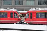 ABe 8/12 3507 und  3513 sind zur Zeit der Streckensperre der Arosabahn in Chur auf Warteposition. (28.10.2018)