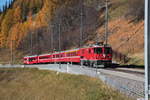 Regio nach St.Moritz kurz vor der Station Bergün/Bravuogn   31.10.17