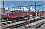 Ge 4/4 I 605  Silvretta  in Samedan. Sie wird im Baustellenverkehr des neuen Albulatunneks II eingesetzt. (01.05.2019)