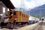 RhB Extrazug ALPIN-CLASSIC-PULLMAN-EXPRESS fr GRAUBNDEN TOURS 3527 von Chur nach Pontresina am 28.08.1998 in Muot mit Oldtimer-E-Lok Ge 4/6 353 - D 4062 - As 1143 - As 1144 - As 1141.