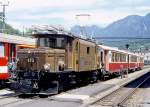 RhB Salonzug 3843 von Landquart nach Chur vom 07.06.1997 in Chur mit E-Lok Ge 6/6I 415 - AS 1141 - AS 1143 - AS 1142.
