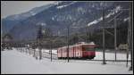 S1 1523 nach Thusis mit Be 4/4 511 bei Felsberg. (14.12.2012)