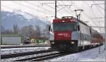 RE1132 mit Ge 4/4 III 650  seewis-Valzeina  in Felsberg. (15.01.2013)