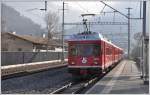 S1 1521 nach Rhäzüns mit Be 4/4  512 in Chur Wiesental. (25.11.2014)