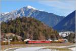 S1 1518 bei Domat/Ems mit dem 2266m hohen Montalin. (26.01.2016)