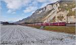 RE1128 und GEX903 mit Allegra ABe 8/12 3501 und Wagen AGZ und GlacierExpress total 64 Achsen!! (20.12.2016)