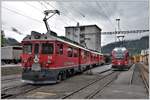 ABe 8/12 3508, sowie die ABe 4/4 III 54  Hakone  und 56  Corviglia  in Poschiavo.