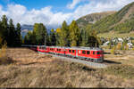 RhB ABe 4/4 III 53 & 56 / Pontresina, 15. Oktober 2023<br>
Bernina Express St. Moritz - Tirano