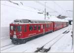 R 1644 nach St.Moritz mit ABe 4/4 II 48 erreicht Ospizio Bernina 2256 m/.M. (10.03.2009)