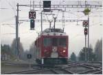 R1624 mit den ABe 4/4 II 43 und 46 verlsst Pontresina Richtung St.Moritz. (08.05.2010)