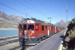 RhB Regionalzug 415 von St.Moritz nach Tirano am 29.08.1993 in Ospizio Bernina mit Triebwagen ABe 4/4III 52 - A 1262 - B 2467 - B 2312 - B 2459 - B 2459. 
