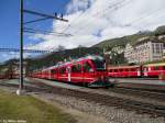ABe 8/12 3502 ''Friedrich Hennings'' am 7.8.2010 in St.Moritz als Regio 1629 nach Tirano, wo unterdessen die meisten Regionalzüge mit den neuen Allegra geführt werden.