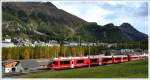 R1637 mit Allegra 3506 verlsst Pontresina Richtung St.Moritz.