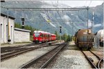 UNESCO Welterbetag bei der RhB. R1617 mit ABe 8/12 3507 aus St.Moritz fährt in Pontresina ein. (12.06.2016)