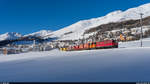 RhB Ge 6/6 II 703 mit Güterzug Samedan - Landquart am 18.