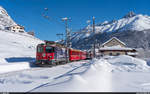 RhB Ge 4/4 II 627 mit RE Landquart - St. Moritz am 16. Januar 2021 in S-Chanf.