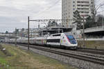 TGV Lyria 4407  Stan Wawrinka  fährt Richtung Bahnhof Muttenz.