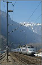 Im Winter an den Wochenenden verkehren einige TGV-Lyria Paris - Lausanne weiter Richtung Wallis um den Skifahrern ein Umsteigen zu ersparen.
