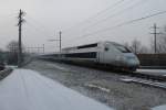 TGV 4406 als TGV Lyria 9284 unterwegs nach Paris Gare-de-Lyon.