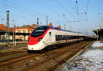 Am 28.02.2018 stand die 501 002-6 von der SBB - Schweizerischen Bundesbahnen in Stendal .