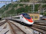 SBB - ETR 503 015 bei der einfahrt in den Bahnhof Brig am 19.07.2015