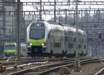 BLS - MUTZ Triezug RABe 515 011-0 vor der Haltestelle Bern Wankdorf am 09.11.2014