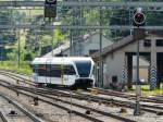 Thurbo - Triebwagen RABe 526 743-0 bei der einfahrt im Bahnhof Sissach am 15.06.2012