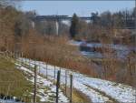 Nur zwei Kilometer von der Ossinger Thurbrcke entfernt passiert eine zweite Bahnlinie die Thur bei Andelfingen.