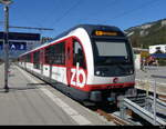 zb - Triebzug ABeh  161 014 im Bhf. Meiringen am 05.10.2022