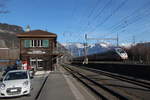 ICE 4 (BR 412) nach Chur bei der RhB Station Haldenstein.14.01.2020