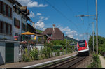 Ein ICN durchfährt am 18. Juli 2016 den malerischen Bahnhof Ligerz auf dem letzten einspurigen Streckenabschnitt der Jurasüdfusslinie. Im Jahr 2025 soll dieser Abschnitt durch einen doppelspurigen Tunnel ersetzt und Ligerz ab dann durch einen Bus bedient werden.