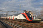 RABe 502 011-5 Twindexx durchfährt den Bahnhof Rupperswil. Die Aufnahme stammt vom 17.01.2020.