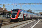 RABDe 502 016-4 Twindexx durchfährt den Bahnhof Rupperswil. Die Aufnahme stammt vom 24.02.2020.
