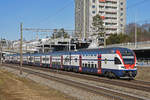 RABe 511 059 fährt Richtung Bahnhof Muttenz. Die Aufnahme stammt vom 17.02.2019.