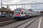 RABe 511 044 durchfährt den Bahnhof Rupperswil. Die Aufnahme stammt vom 13.03.2020.