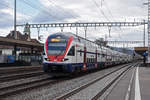 RABe 511 049 durchfährt den Bahnhof Rupperswil. Die Aufnahme stammt vom 13.03.2020.