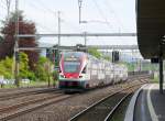 SBB - Triebzug RABe 511 124 unterwegs als IR Zürich - Basel bei der durchfahrt im Bahnhof Rupperswil am 25.04.2014