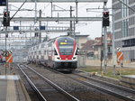 SBB - Triebzug RABe 511 019-7 unterwegs kurz vor der Haltestelle Bern-Wankdorf am 25.03.2016