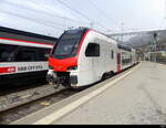 SBB - Triebzug RABe 512 008 bei der einfahrt im Bhf. Chur am 29.03.2024