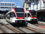 SBB - RABe 520 014 + RABe 520 005 im Bhf. Hochdorf am 02.09.2023