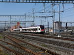 SBB - 521 019 + 521 ... bei der ausfahrt aus dem Bahnhof von Muttenz am 10.03.2017