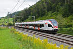RABe 521 024, auf der S3, fährt Richtung Bahnhof Tecknau. Die Aufnahme stammt vom 25.08.2021.