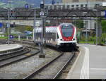SBB - RABe 522 203 bei der Einfahrt im Bahnhof Delémont am 29.09.2022