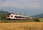 Am 25.Juli 2013 war 522 214 zwischen Sissach und Tecknau als S3 auf dem Weg nach Olten.