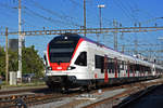 RABe 523 068,auf der S3, verlässt den Bahnhof Pratteln. Die Aufnahme stammt vom 13.09.2019.