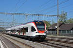 RABe 523 051, auf der S26, durchfährt den Bahnhof Rupperswil. Die Aufnahme stammt vom 24.06.2020.