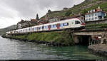 Nachschuss auf RABe 523 021  La Veveyse  und RABe 523 ??? (Stadler FLIRT), die am Plage de la Lisette die Haltestelle Saint-Saphorin (CH) erreichen.

🧰 Réseau Express Régional Vaudois (RER Vaud | SBB)
🚝 S2 Villeneuve (CH)–Vallorbe (CH)
🚩 Bahnstrecke Vallorbe–Domodossola (Simplonstrecke | 100/200)
🕓 4.8.2020 | 10:45 Uhr