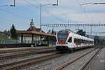 RABe 523 033, auf der S26, durchfährt den Bahnhof Rupperswil. Die Aufnahme stammt vom 07.09.2021.