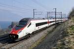 SBB ETR 610 014 als EC nach Frankfurt am 5.3.23 bei Einigen.